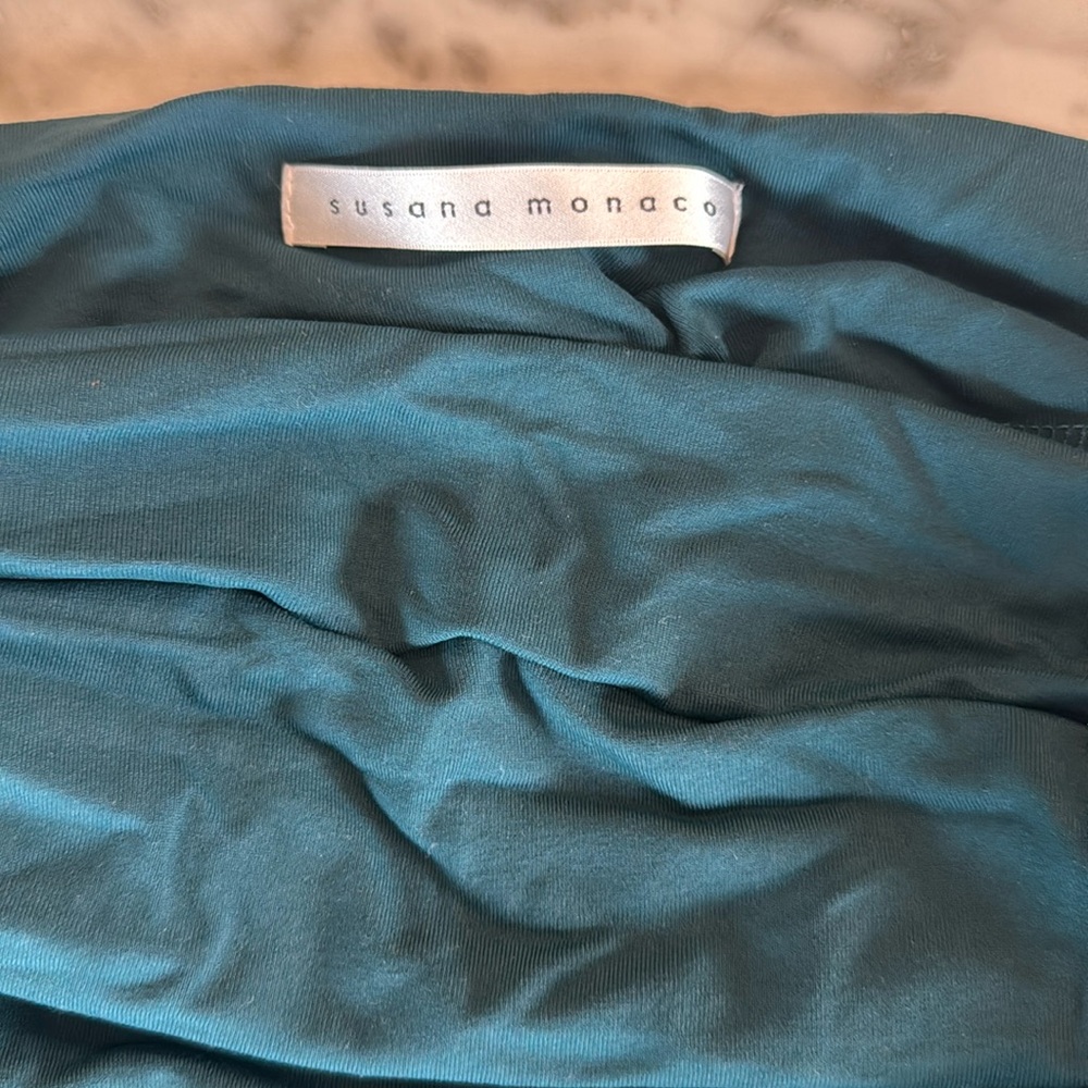 Susana Monaco ruched off shoulder top
